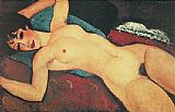 Amedeo Modigliani Famous Paintings - Nude Sdraiato